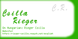 csilla rieger business card